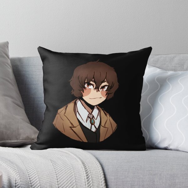 Chibi Dazai (Bungou Stray Dogs) Throw Pillow RB2706 product Offical bungo stray dogs Merch