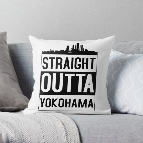 Straight Outta Yokohama Throw Pillow RB2706 product Offical bungo stray dogs Merch
