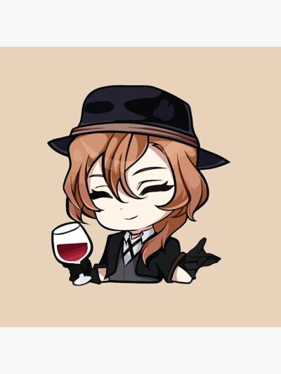 Alternative view of Chuya Nakahara Drink Wine Throw Pillow