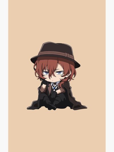 Alternative view of Chuya Nakahara Chibi Anime Shower Curtain