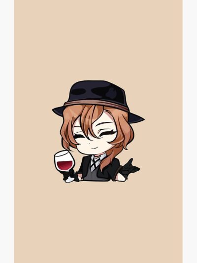Alternative view of Chuya Nakahara Chibi Anime Drink Shower Curtain