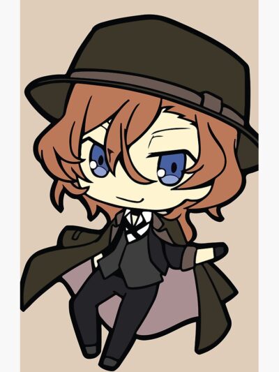 Alternative view of Chuya Nakahara Bungo Stray Dogs Anime Shower Curtain