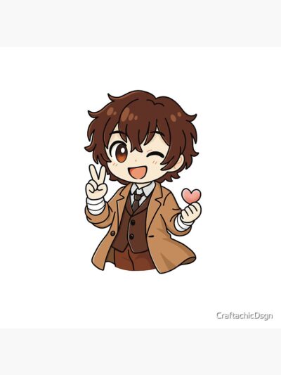 Alternative view of Dazai Anime Guy Wink Tapestry