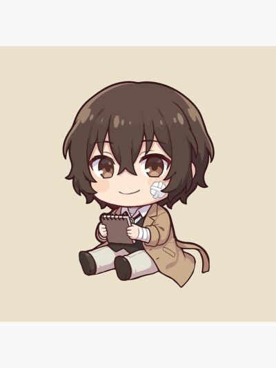 Alternative view of Osamu Dazai Brown Background Tapestry