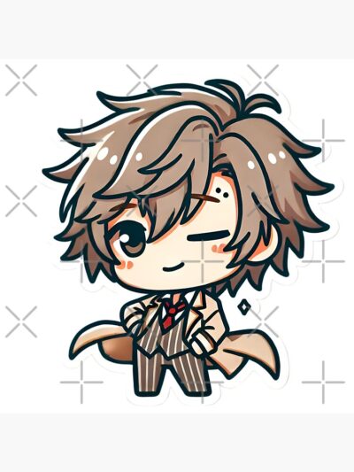 Alternative view of Chibi Detective Tapestry