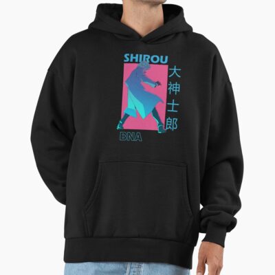 Alternative view of Shirou Ogami Bna Trigger Anime Hoodie