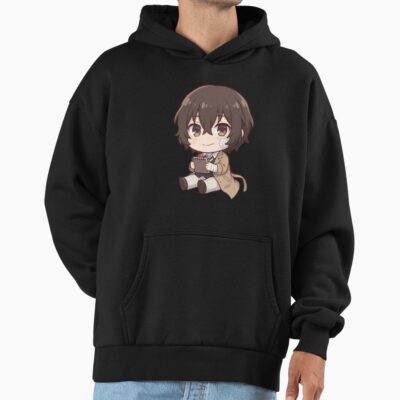 Alternative view of Osamu Dazai Chibi Hoodie