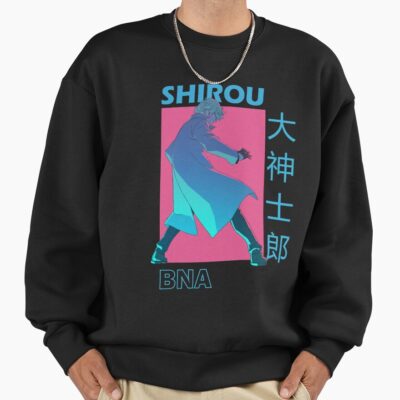 Alternative view of Shirou Ogami Bna Trigger Anime Sweatshirt