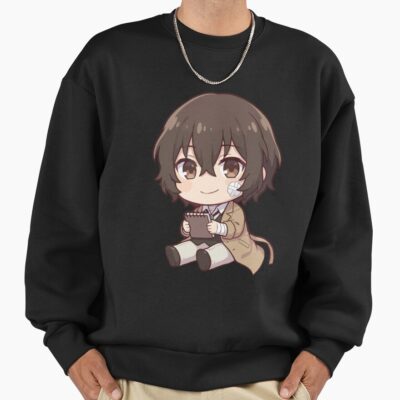 Alternative view of Osamu Dazai Chibi Sweatshirt