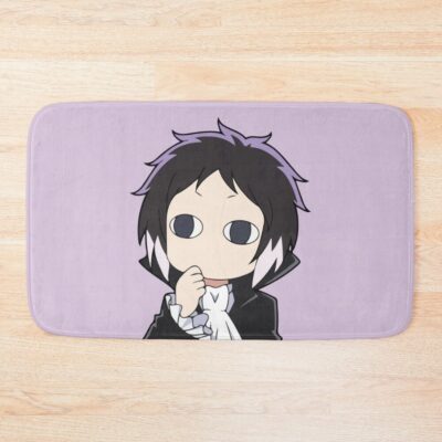 Ryunosuke Akutagawa Purple Design Bath Mat
