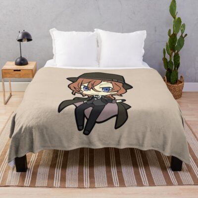 Chuya Nakahara Bungo Stray Dogs Brown Design Throw Blanket