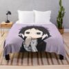 Ryunosuke Akutagawa Purple Design Throw Blanket