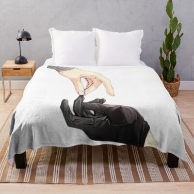 Dazai Osamu Stray Dogs Hold Hands Throw Blanket