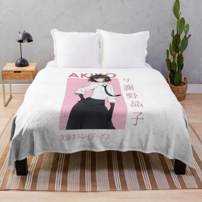 Akiko Yosano Bungou Stray Dogs Card Anime T Shirt Essentiel Throw Blanket