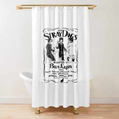 Bungou Stray Dogs White T Shirt Anime Graphic Tee Bsd Manga Shirt For Men Women Shower Curtain