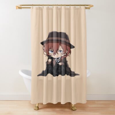 Chuya Nakahara Chibi Anime Shower Curtain