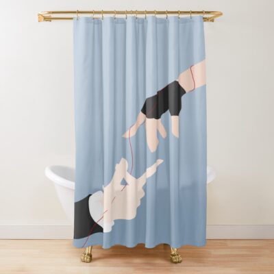 Sskk Soulmate Phone Case Simplistic Shower Curtain