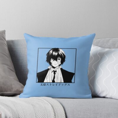 Dazai Osamu Bungo Stray Dogs Anime Throw Pillow