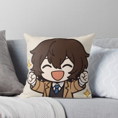 Osamu Dazai Smile Throw Pillow